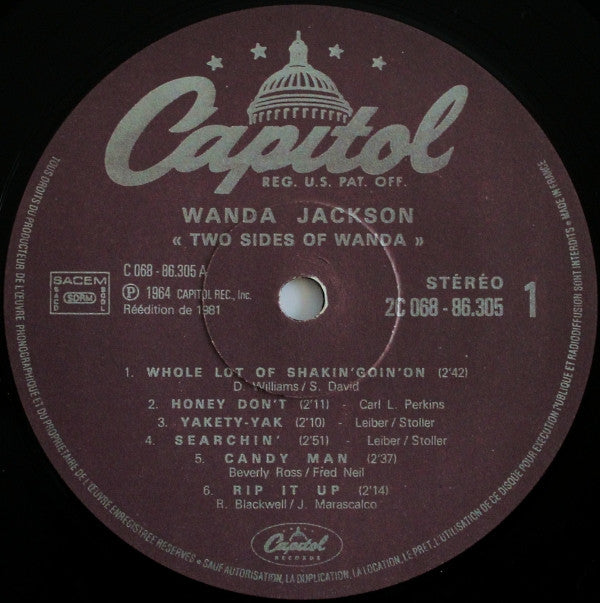 Wanda Jackson : Two Sides Of Wanda (LP, Album, RE)