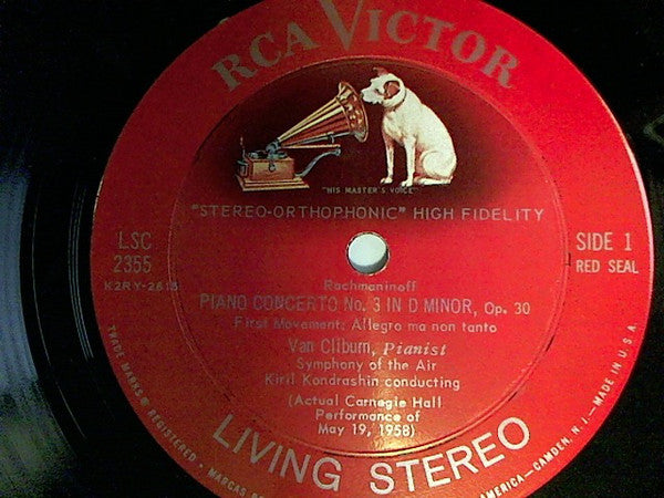 Sergei Vasilyevich Rachmaninoff - Van Cliburn, Symphony Of The Air, Kiril Kondrashin : Concerto No. 3 (LP, Album)