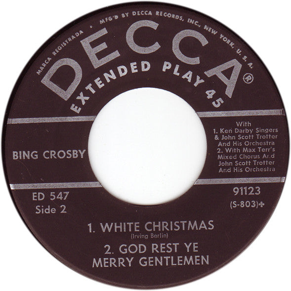 Bing Crosby : Merry Christmas (2x7", Album, EP)