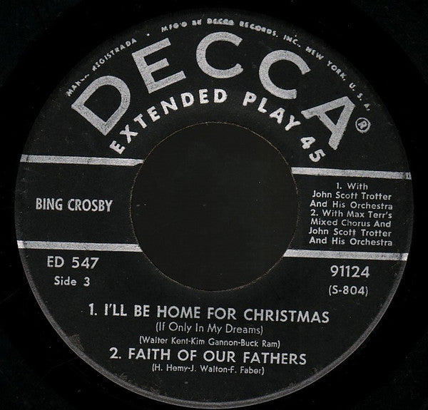 Bing Crosby : Merry Christmas (2x7", Album, EP)