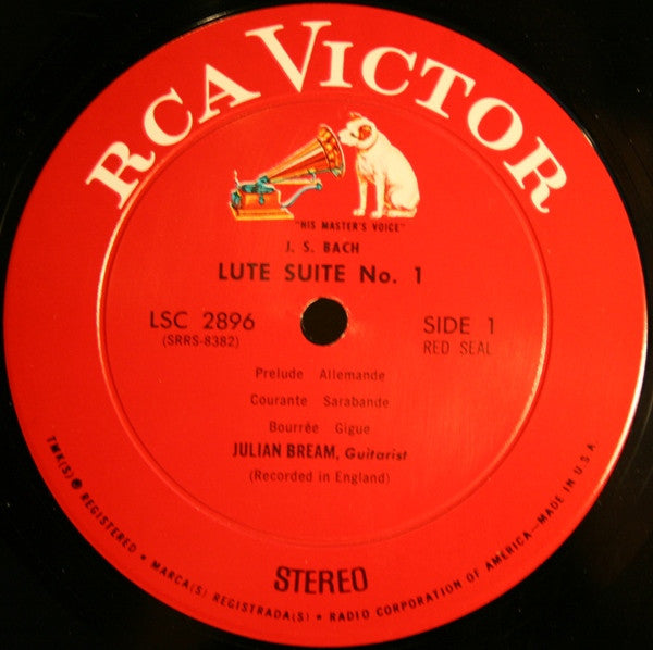 Julian Bream - Johann Sebastian Bach : Lute Suites Nos. 1 And 2 (LP, Album)