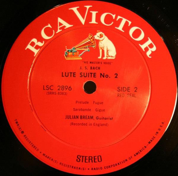 Julian Bream - Johann Sebastian Bach : Lute Suites Nos. 1 And 2 (LP, Album)