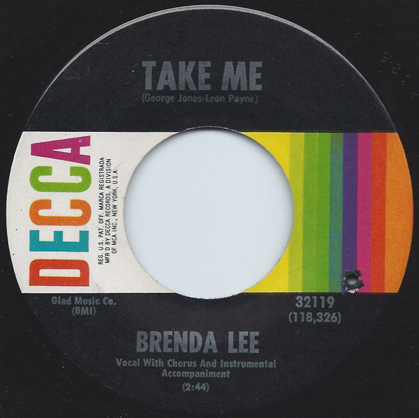 Brenda Lee : Take Me (7", Single)