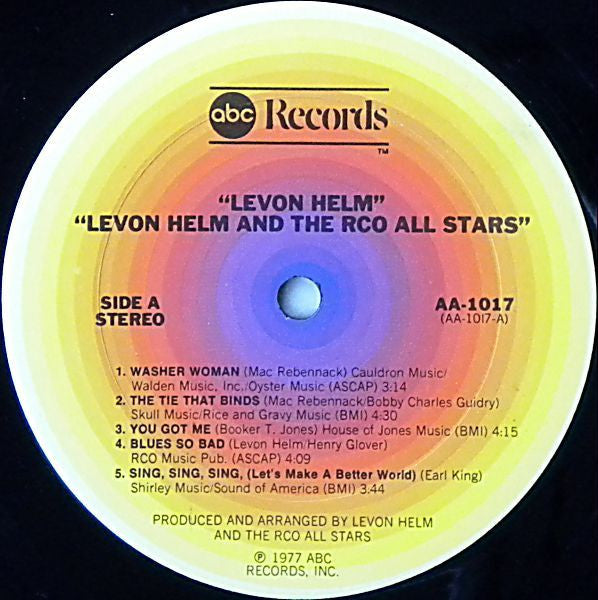 Levon Helm And The RCO All-Stars : Levon Helm And The RCO All-Stars (LP, Album, Ter)