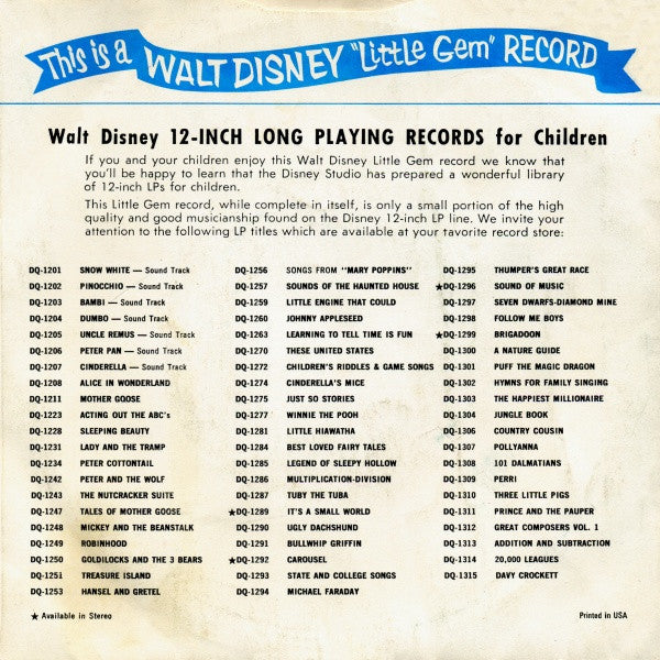 Sally Sweetland, Bill Lee (4), Thurl Ravenscroft : Puff, The Magic Dragon (7", Single)