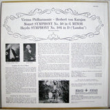 Wolfgang Amadeus Mozart / Joseph Haydn - Wiener Philharmoniker, Herbert Von Karajan : Mozart Symphony In G Minor, K. 550 / Haydn Symphony In D Major, No. 104 (LP, Album)