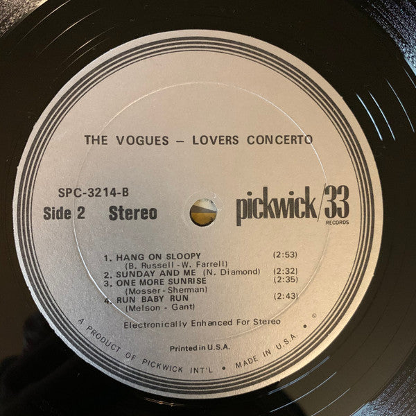 The Vogues : Lovers Concerto (LP, Comp)