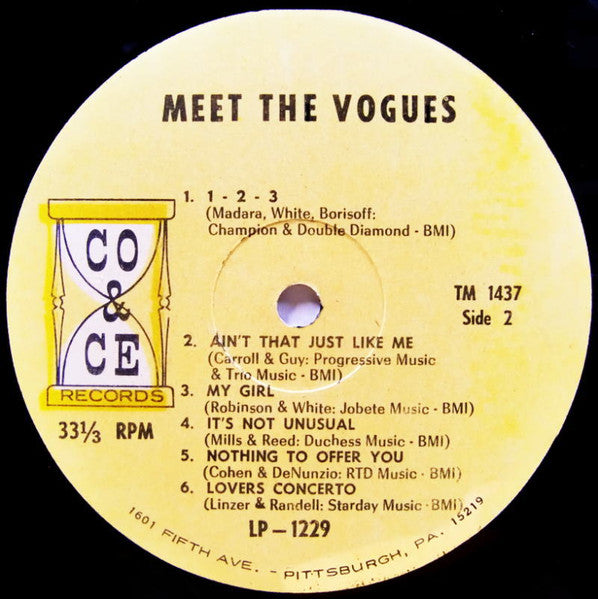 The Vogues : Meet The Vogues (LP, Album, Mono)