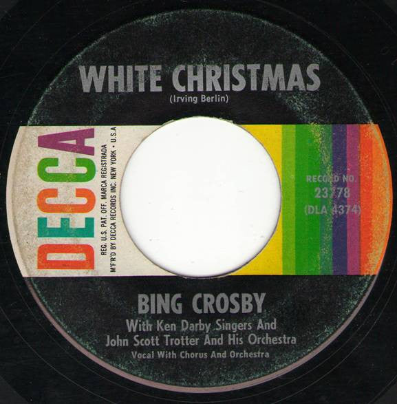 Bing Crosby : White Christmas / God Rest Ye Merry Gentlemen (7", Single, RE, Pin)