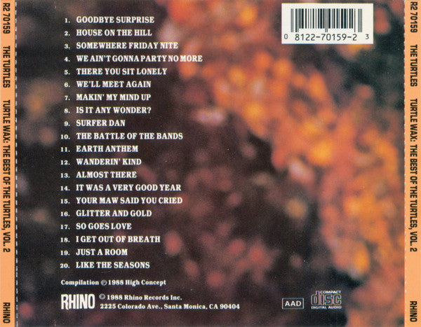 The Turtles : Turtle Wax: The Best Of The Turtles, Volume 2 (CD, Comp)