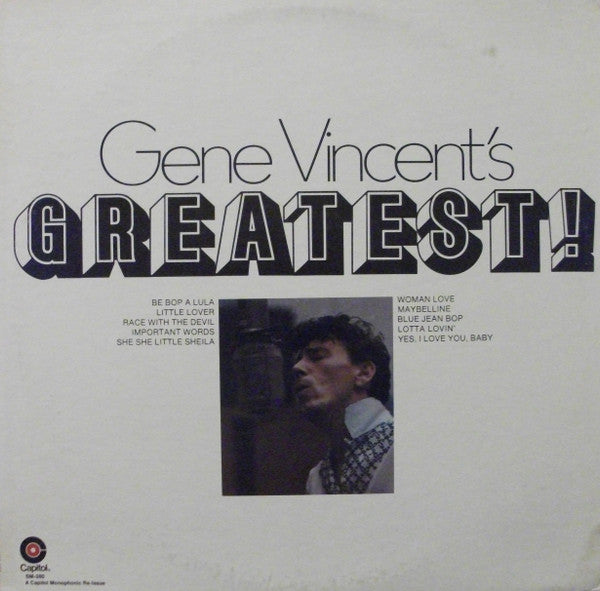 Gene Vincent : Gene Vincent's Greatest! (LP, Comp, Mono, RE, Win)