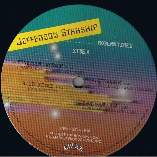 Jefferson Starship : Modern Times (LP, Album, Gat)