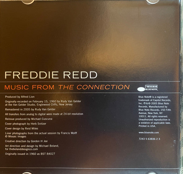 Freddie Redd Quartet With Jackie McLean : The Music From "The Connection" (CD, Album, RE, RM)