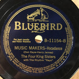 The King Sisters With The Rhythm Reys : The Hut-Sut Song (A Swedish Serenade) / Music Makers (Shellac, 10", Ind)