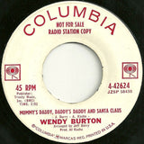 Wendy Burton : Mommy's Daddy, Daddy's Daddy And Santa Claus / 17 Million Bicycles (7", Single, Promo)