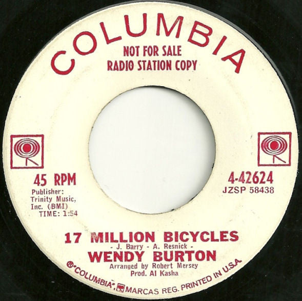 Wendy Burton : Mommy's Daddy, Daddy's Daddy And Santa Claus / 17 Million Bicycles (7", Single, Promo)