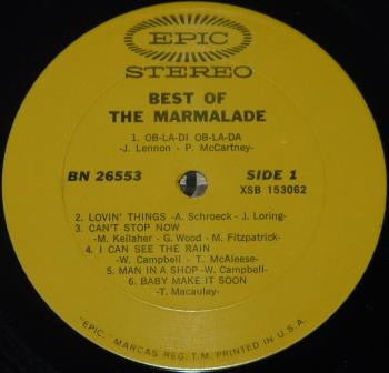 The Marmalade : Best Of The Marmalade (LP, Comp)