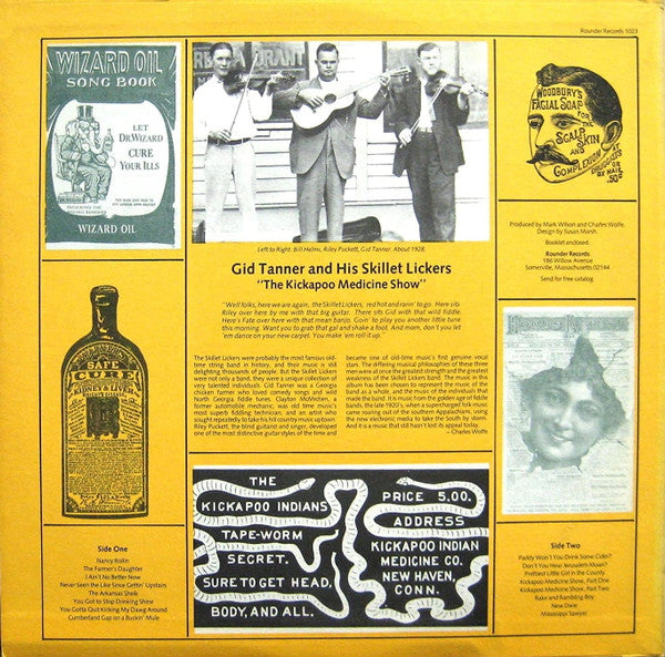 Gid Tanner & His Skillet Lickers : The Kickapoo Medicine Show (LP, Comp)
