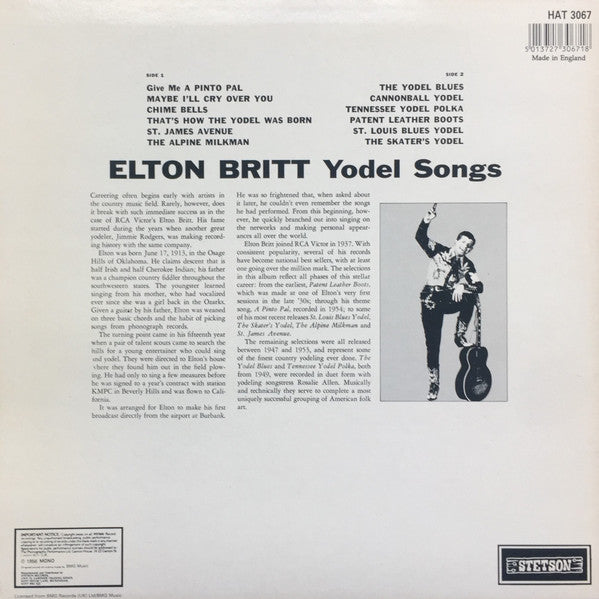 Elton Britt : Yodel Songs (LP, Mono, RE)