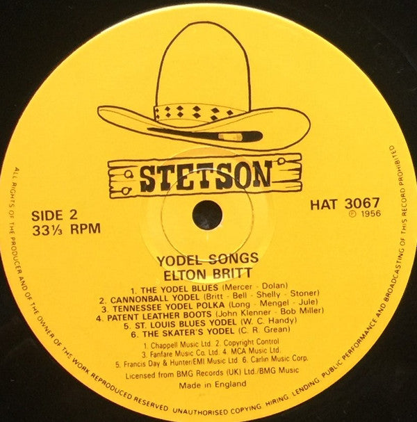 Elton Britt : Yodel Songs (LP, Mono, RE)