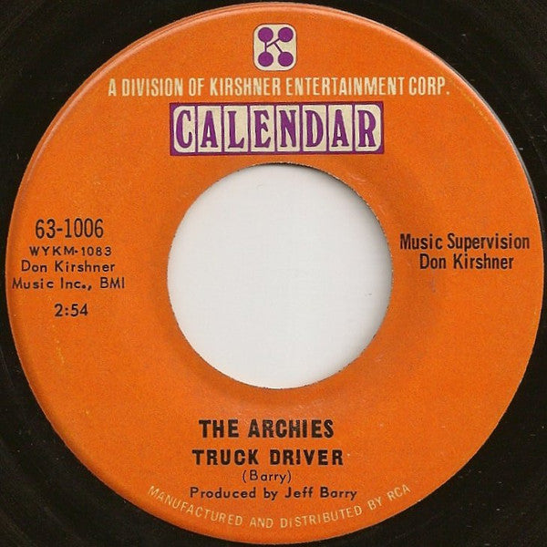 The Archies : Bang-Shang-A-Lang (7", Single, Mono, RCA)