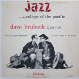 The Dave Brubeck Quartet Featuring Paul Desmond : Jazz At The College Of The Pacific (10", Album, Red)