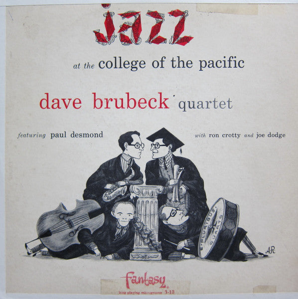 The Dave Brubeck Quartet Featuring Paul Desmond : Jazz At The College Of The Pacific (10", Album, Red)