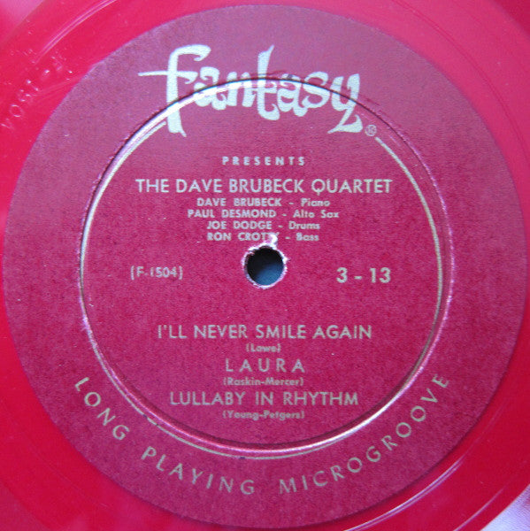 The Dave Brubeck Quartet Featuring Paul Desmond : Jazz At The College Of The Pacific (10", Album, Red)
