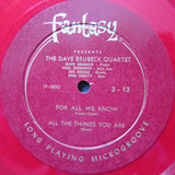 The Dave Brubeck Quartet Featuring Paul Desmond : Jazz At The College Of The Pacific (10", Album, Red)