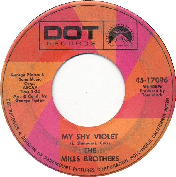 The Mills Brothers : The Flower Road (7", Single, RE)