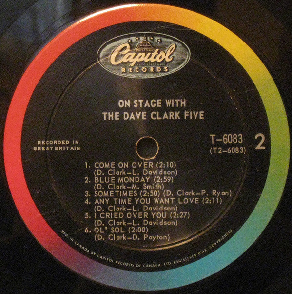 The Dave Clark Five : On Stage With The Dave Clark Five (LP, Album, Mono)