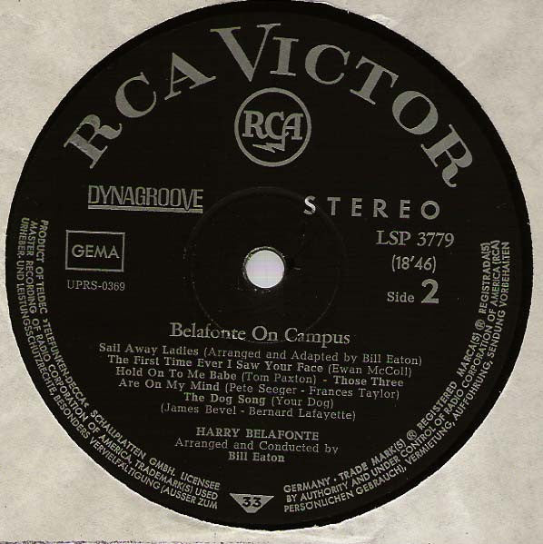 Harry Belafonte : Belafonte On Campus (LP, Album)