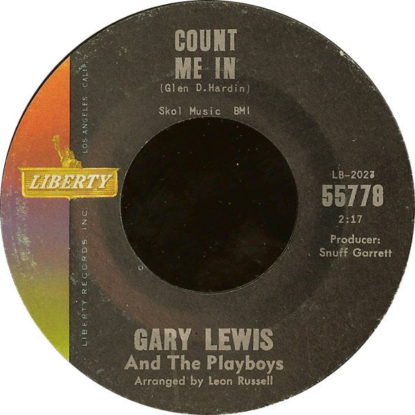 Gary Lewis & The Playboys : Count Me In / Little Miss Go-Go (7", Single, Styrene, She)
