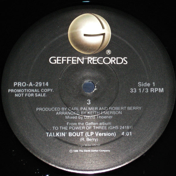 3 (2) : Talkin' Bout (12", Single, Promo)