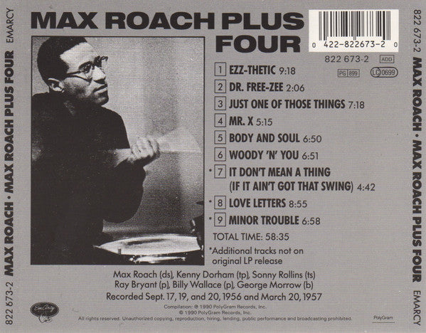 Max Roach : +4 (CD, Album, RE)