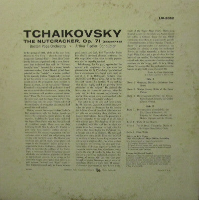 Pyotr Ilyich Tchaikovsky, Boston Pops Orchestra, Arthur Fiedler : The Nutcracker (LP, Album, Mono)