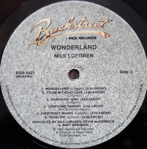 Nils Lofgren : Wonderland (LP, Album)