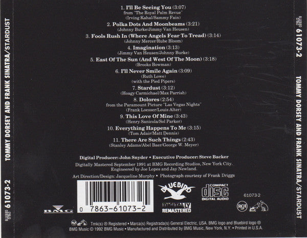 Tommy Dorsey And Frank Sinatra : Stardust (CD, Comp, RM)