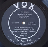 Arnold Schoenberg - Jascha Horenstein, Südwestfunkorchester Baden-Baden : Verklaerte Nacht / Chamber Symphony Op. 9 (LP, Album)
