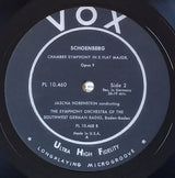 Arnold Schoenberg - Jascha Horenstein, Südwestfunkorchester Baden-Baden : Verklaerte Nacht / Chamber Symphony Op. 9 (LP, Album)