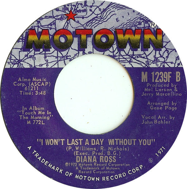 Diana Ross : Touch Me In The Morning (7", Single, Styrene, Ter)