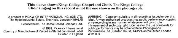 The King's College Choir Of Cambridge : Christmas - A Festival Of Lessons And Carols (LP, RE)