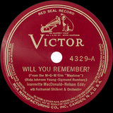 Jeanette MacDonald - Nelson Eddy With Nathaniel Shilkret And His Orchestra : Will You Remember? / Farewell To Dreams (Shellac, 10", RP, Ind)