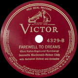 Jeanette MacDonald - Nelson Eddy With Nathaniel Shilkret And His Orchestra : Will You Remember? / Farewell To Dreams (Shellac, 10", RP, Ind)