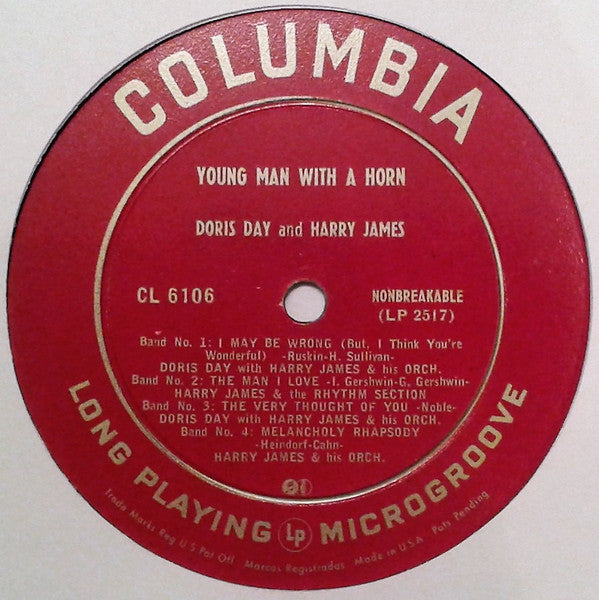 Doris Day And Harry James (2) : Young Man With A Horn (10", Album)