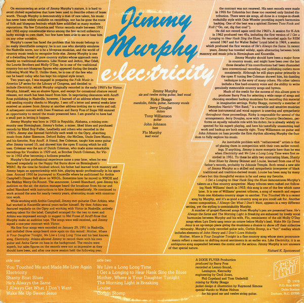 Jimmy Murphy (2) : Electricity (LP, Album)