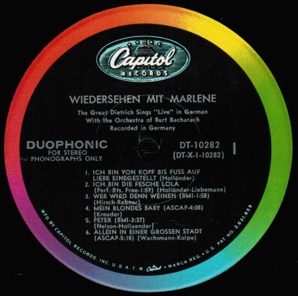 Marlene Dietrich : Wiedersehen Mit Marlene (LP, Duo)