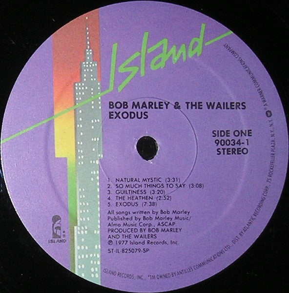 Bob Marley & The Wailers : Exodus (LP, Album, RP, Pur)