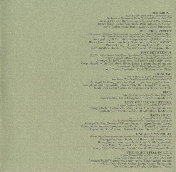 Boney James : Backbone (CD, Album)