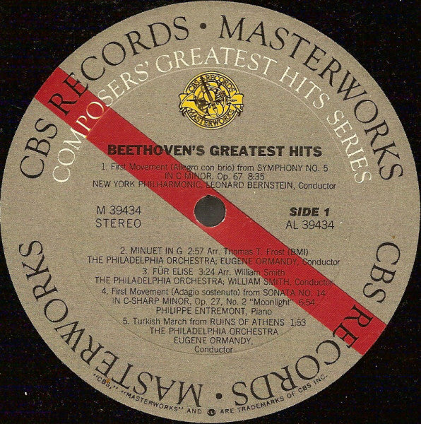 Beethoven* : Beethoven's Greatest Hits (LP, Comp, RE)